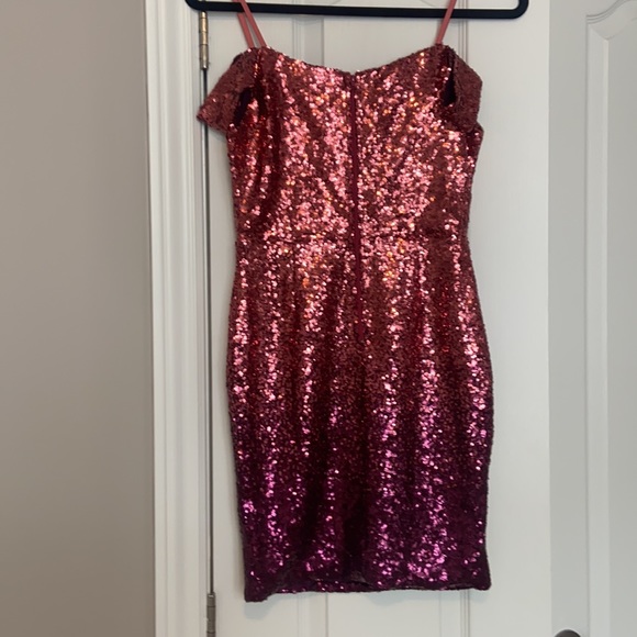Ombré Sequins Mini Dress - Picture 4 of 6